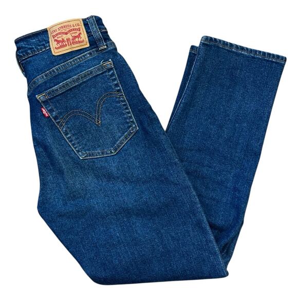 Levi’s Wedgie Straight Dark Wash Blue Jeans Women’s 28 Classic Casual Denim - Picture 1 of 11